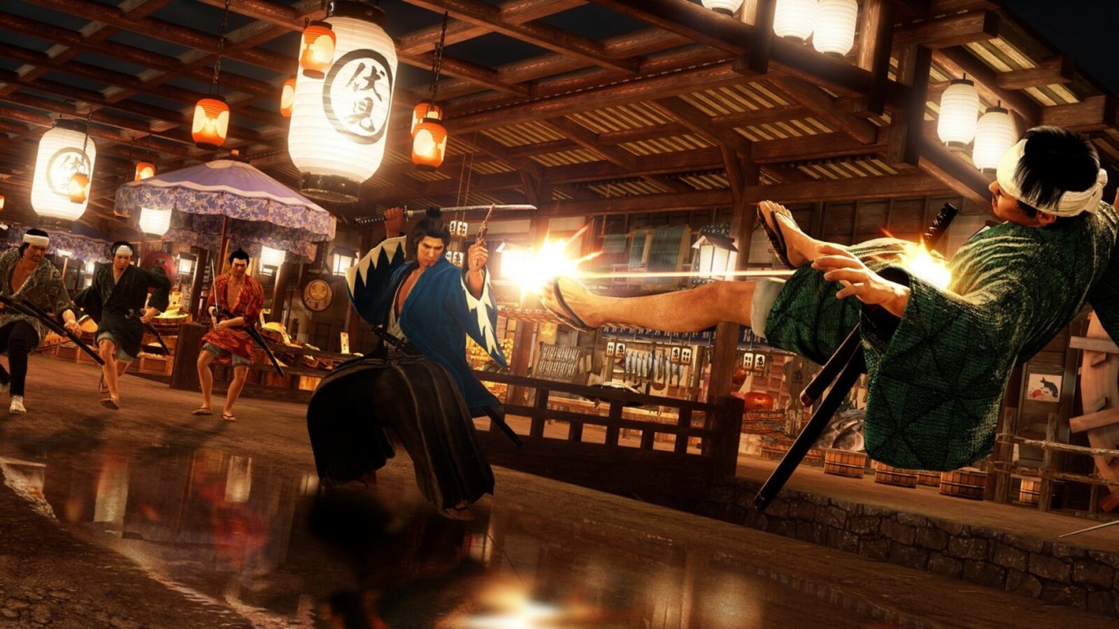 Like A Dragon Ishin Ryoma shooting a gun